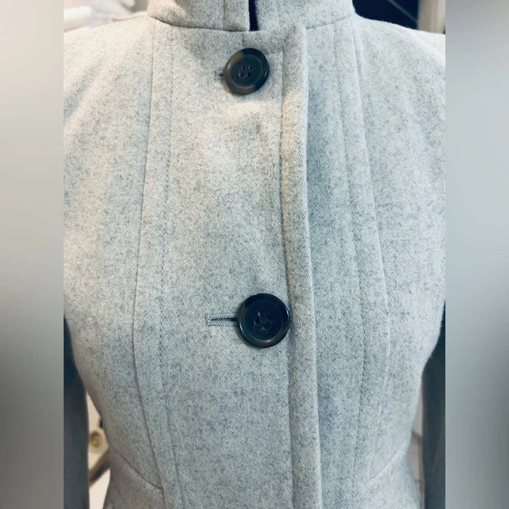 J. Crew Tailored Light Gray Coat - Picture 6 of 10